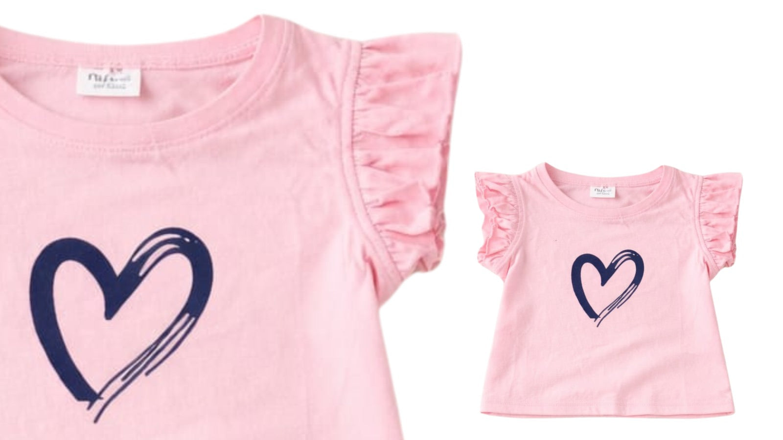 Girls pink shirt and shorts set with heart print in Pakistan by Basics by Nifty, soft breathable summer co-ord outfit for kids