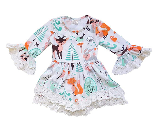 PatPat Baby Pretty Rose Allover Full Sleeve Dress