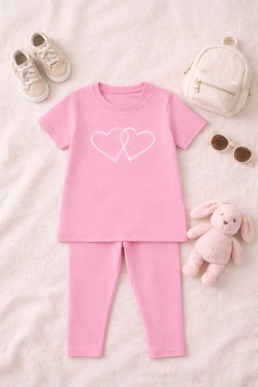 Basics By Nifty Girls T-Shirt and Legging – Soft Pink