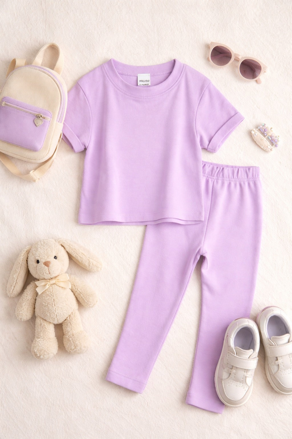 Basics By Nifty Girls T-Shirt and Trouser – Pastel Purple