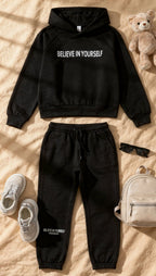 Basics By Nifty Girls T-Shirt and Trouser (Believe in Yourself) – Black