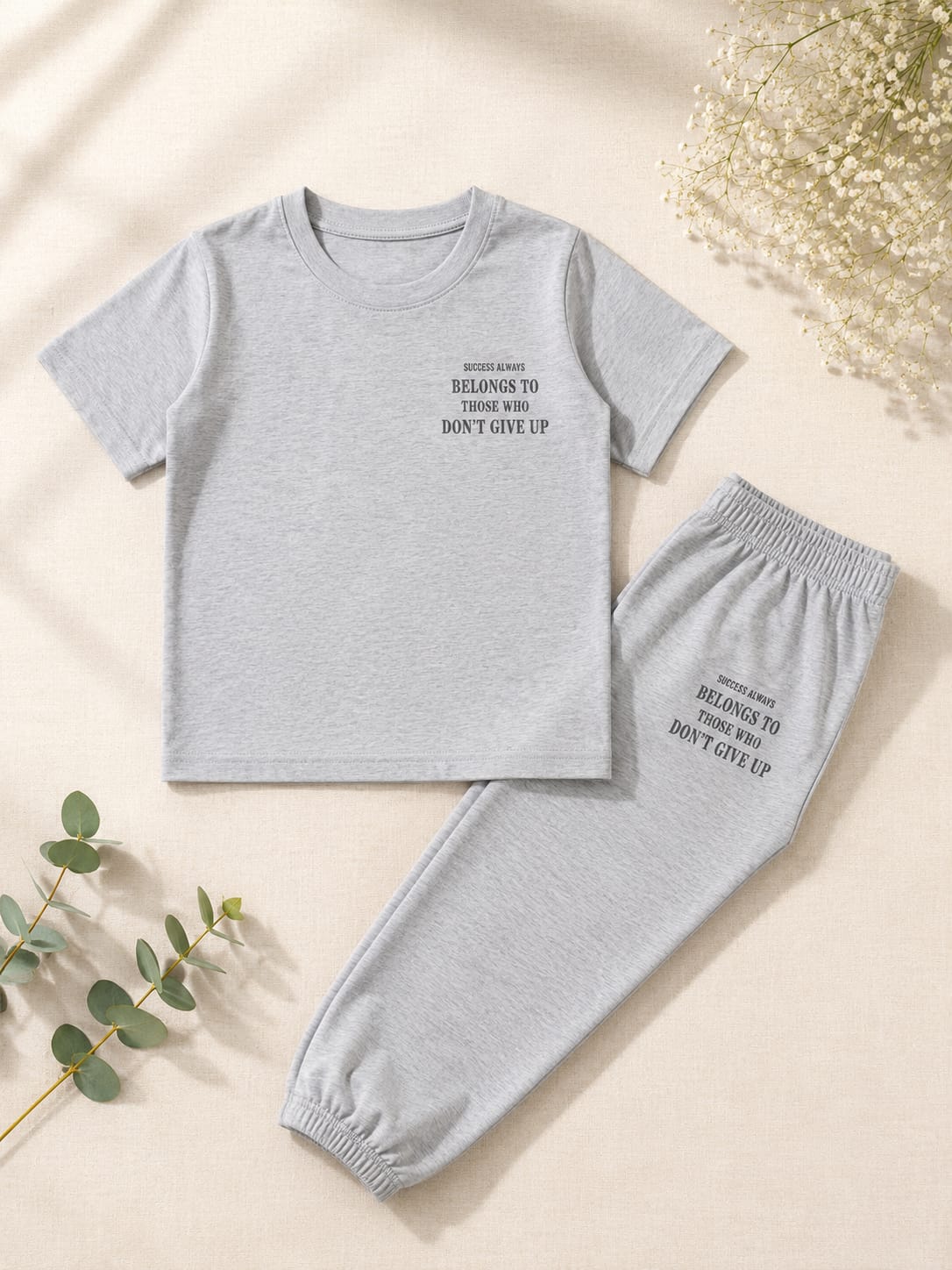 Plush-Nifty Basics - Grey with Cuffed Trousers