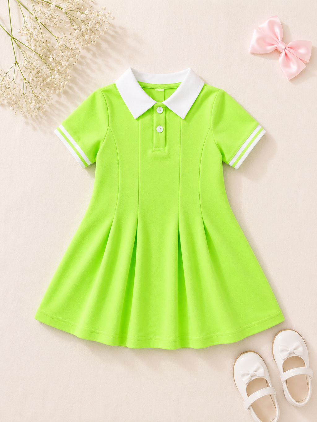 PLUSH-Polo Frock - Green