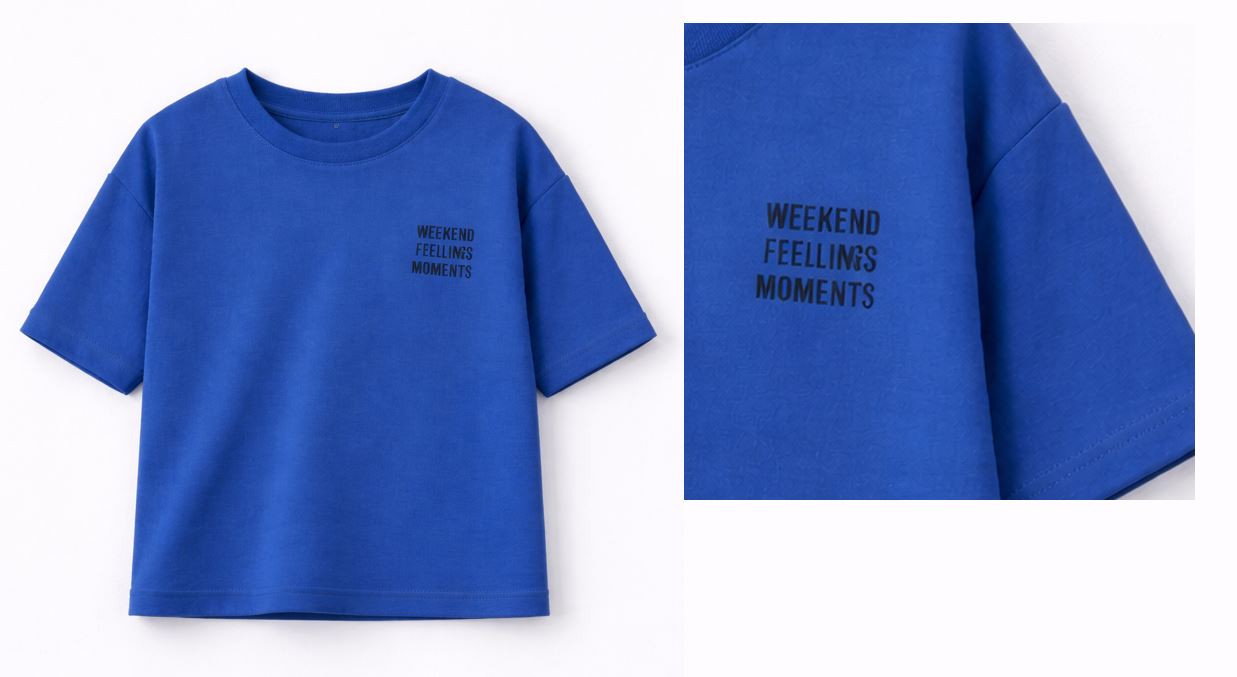 Girls blue weekend t-shirt and jogger set for summer