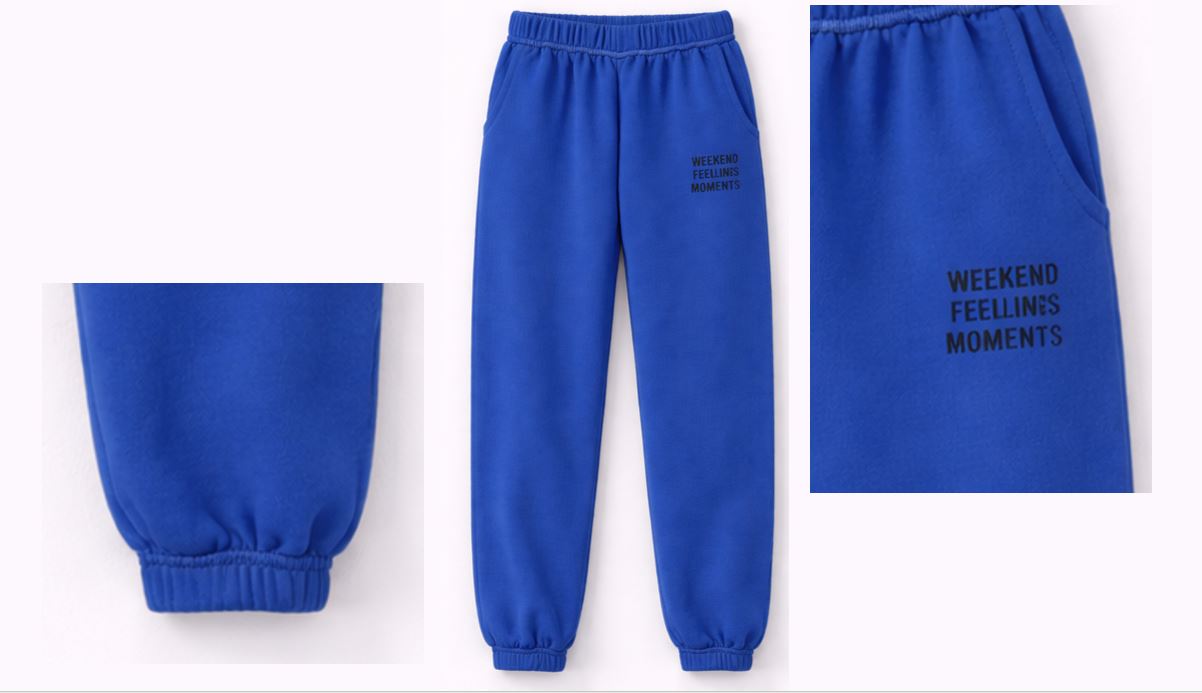 Girls blue weekend t-shirt and jogger set for summer