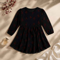 PLUSH-Premium Girls Casual Frocks Black/Red