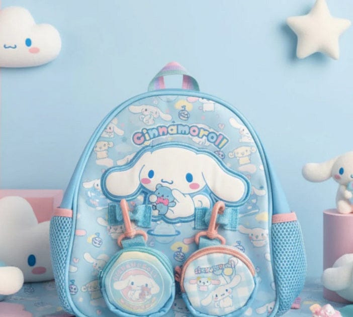 Cinnamoroll blue backpack with pouches