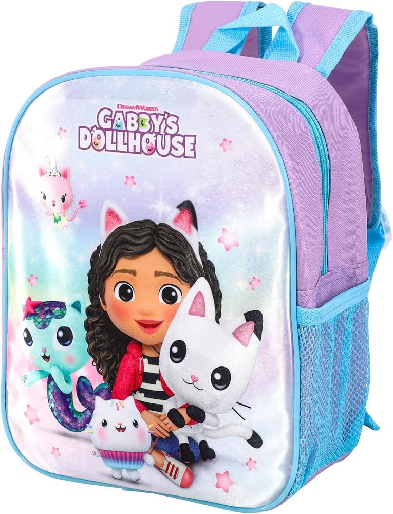 Gabby's Dollhouse purple backpack for girls