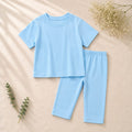 Girls Light Blue Drop Shoulder Co-Ord Set