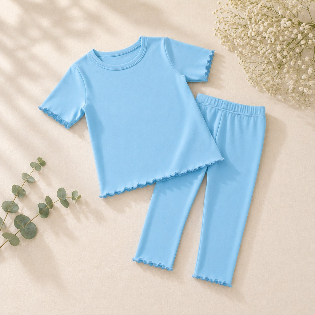 Girls Blue T-Shirt & Trouser Co-ord Set