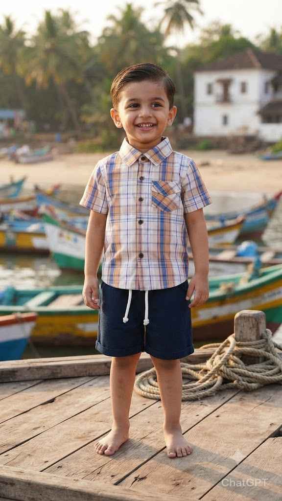 Boys Casual Shirt Shorts Set