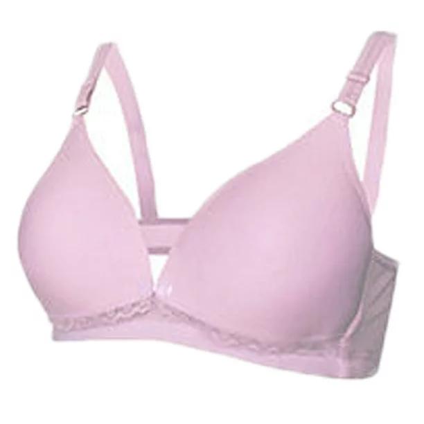 PatPat Elegant Lace Decor Nursing Bra-Pink