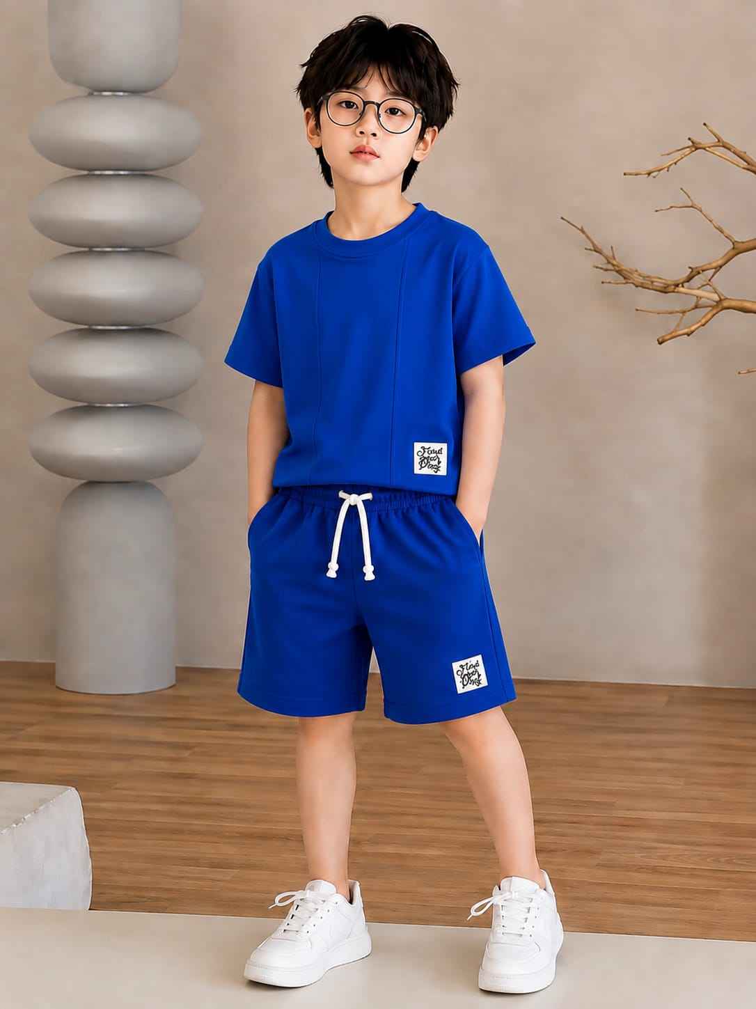 Boys Royal Blue "Find Your Way" T-Shirt & Shorts Set