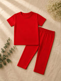Girls Red Casual Co-ord Set