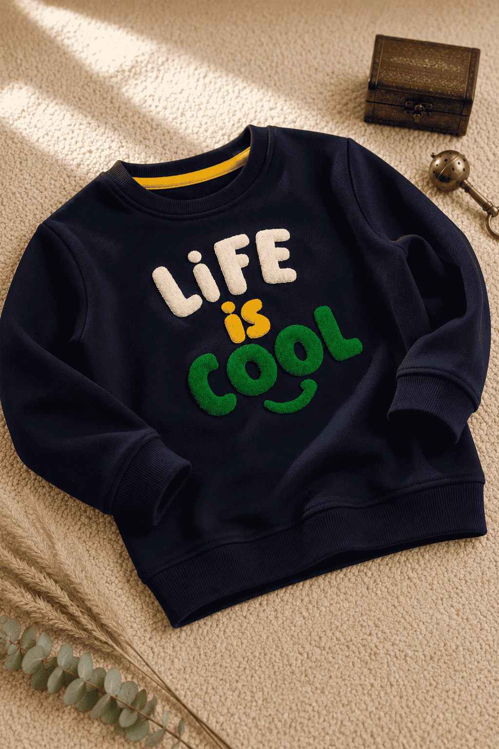 Full Sleeves Sweat Shirt - Life is Cool Blue