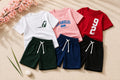 Boys Printed T-Shirt & Shorts Outfit Set – Pack of 3 | Casual Kids Wear