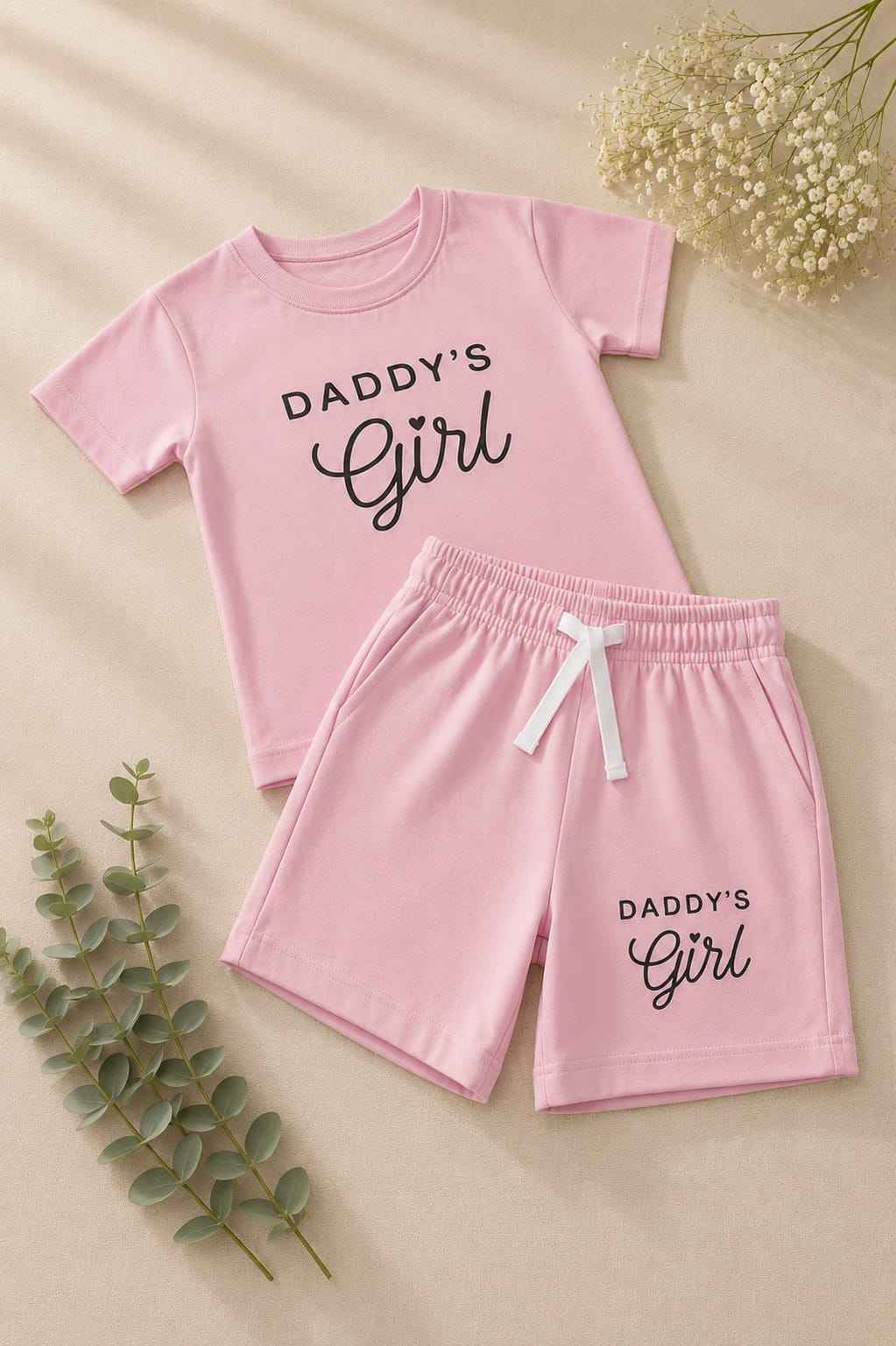 Girls Pink "Daddy's Girl" T-Shirt & Shorts Set