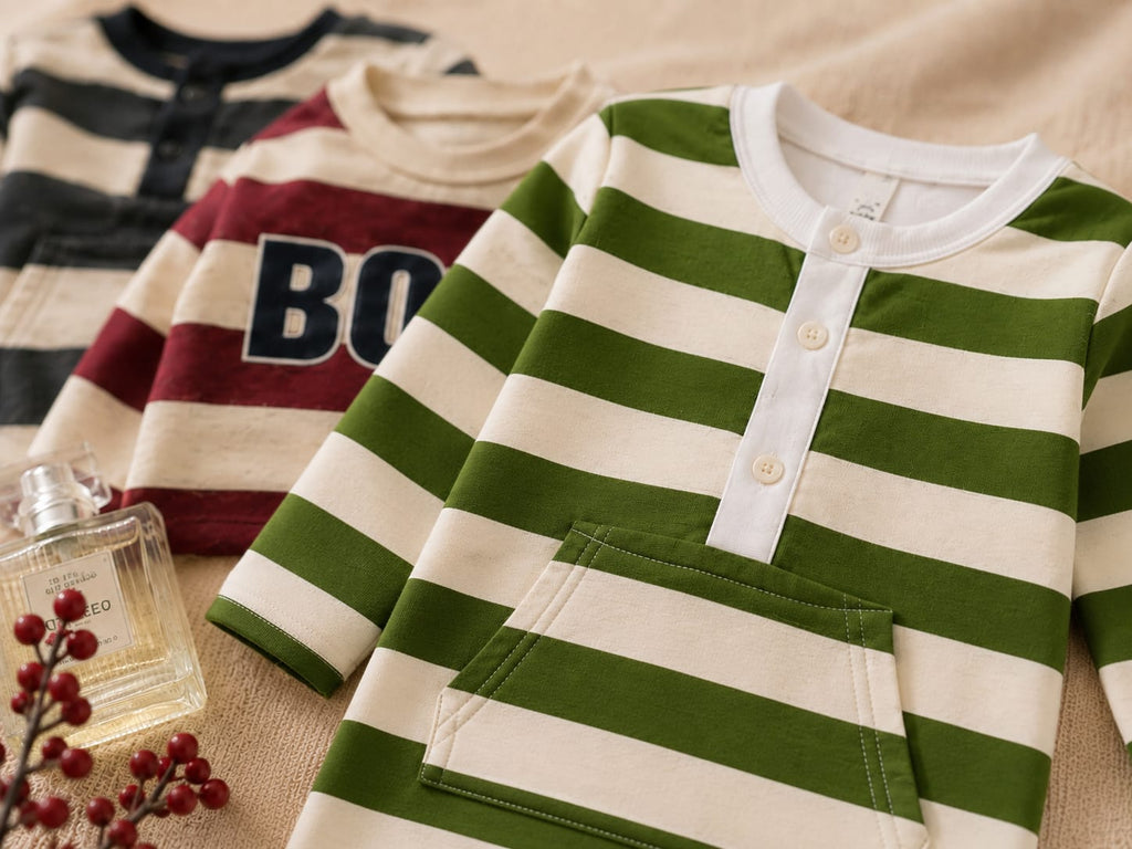 Baby Boy Striped Romper Set Pack of 3