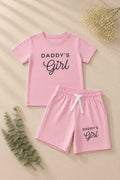 Girls Pink "Daddy's Girl" T-Shirt & Shorts Set