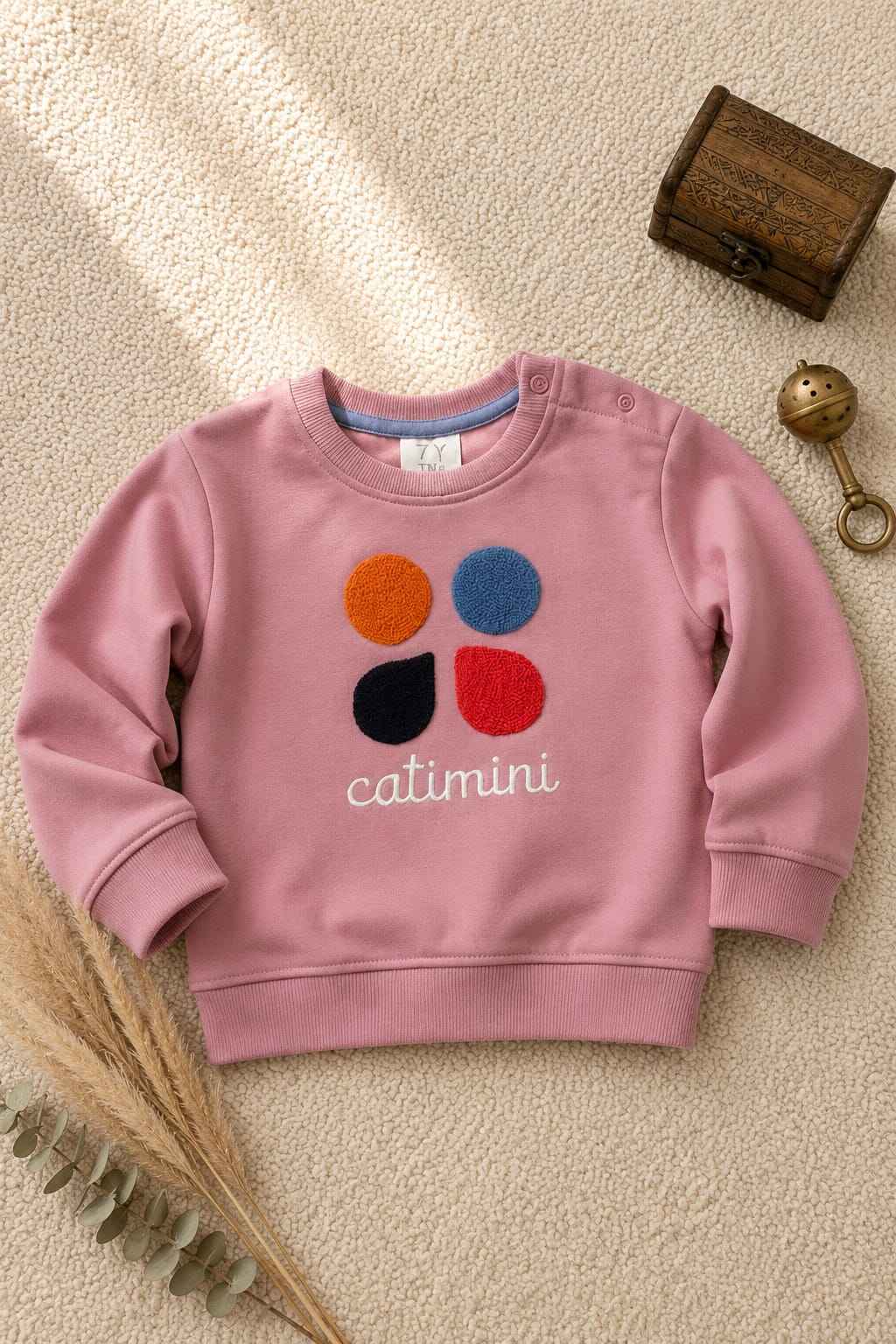 Full Sleeves Sweat Shirt - Circles in Purple