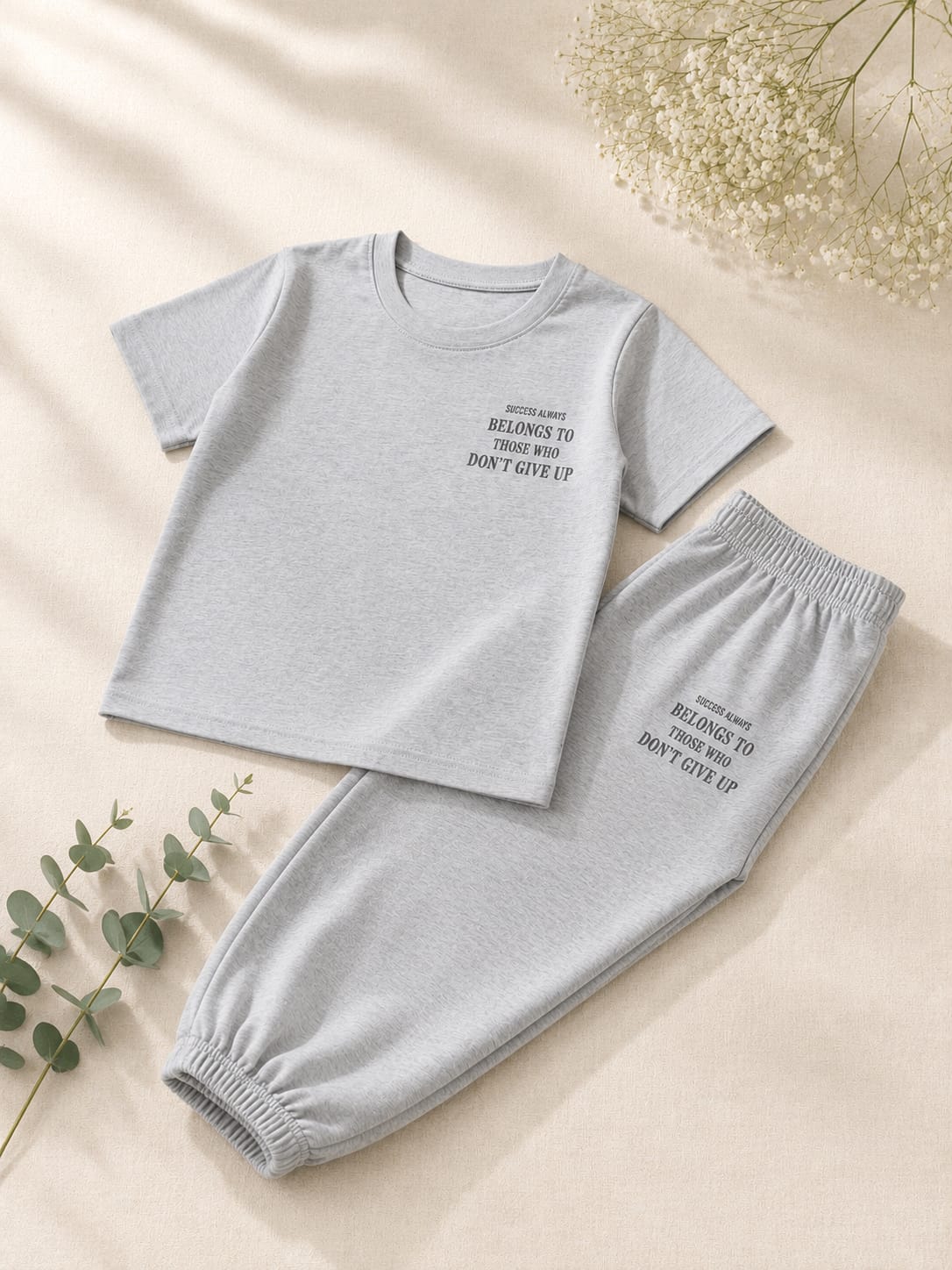 Plush-Nifty Basics - Grey with Cuffed Trousers