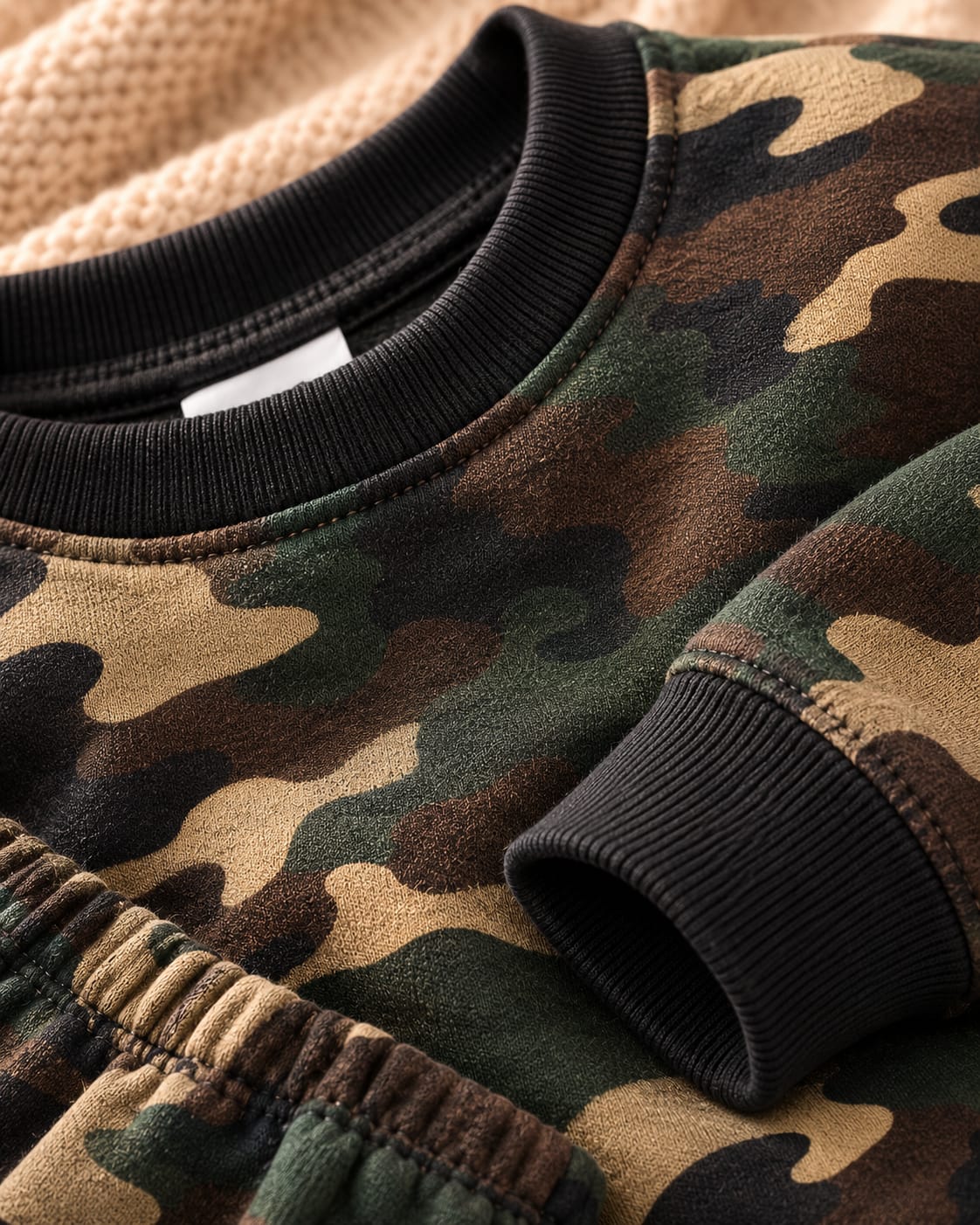 Plush -  Fleece Shirt & Trouser - Camouflage Green
