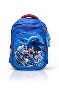 Sonic snowboarding blue backpack for boys