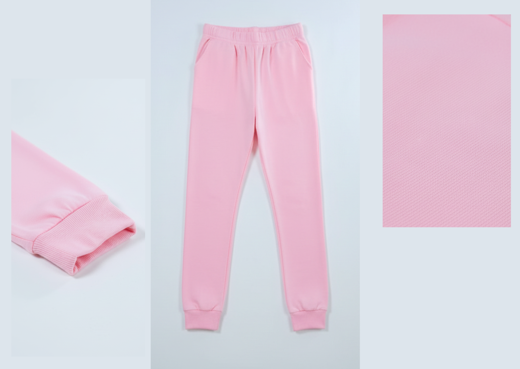 Girls pink t-shirt and leggings outfit set with heart print