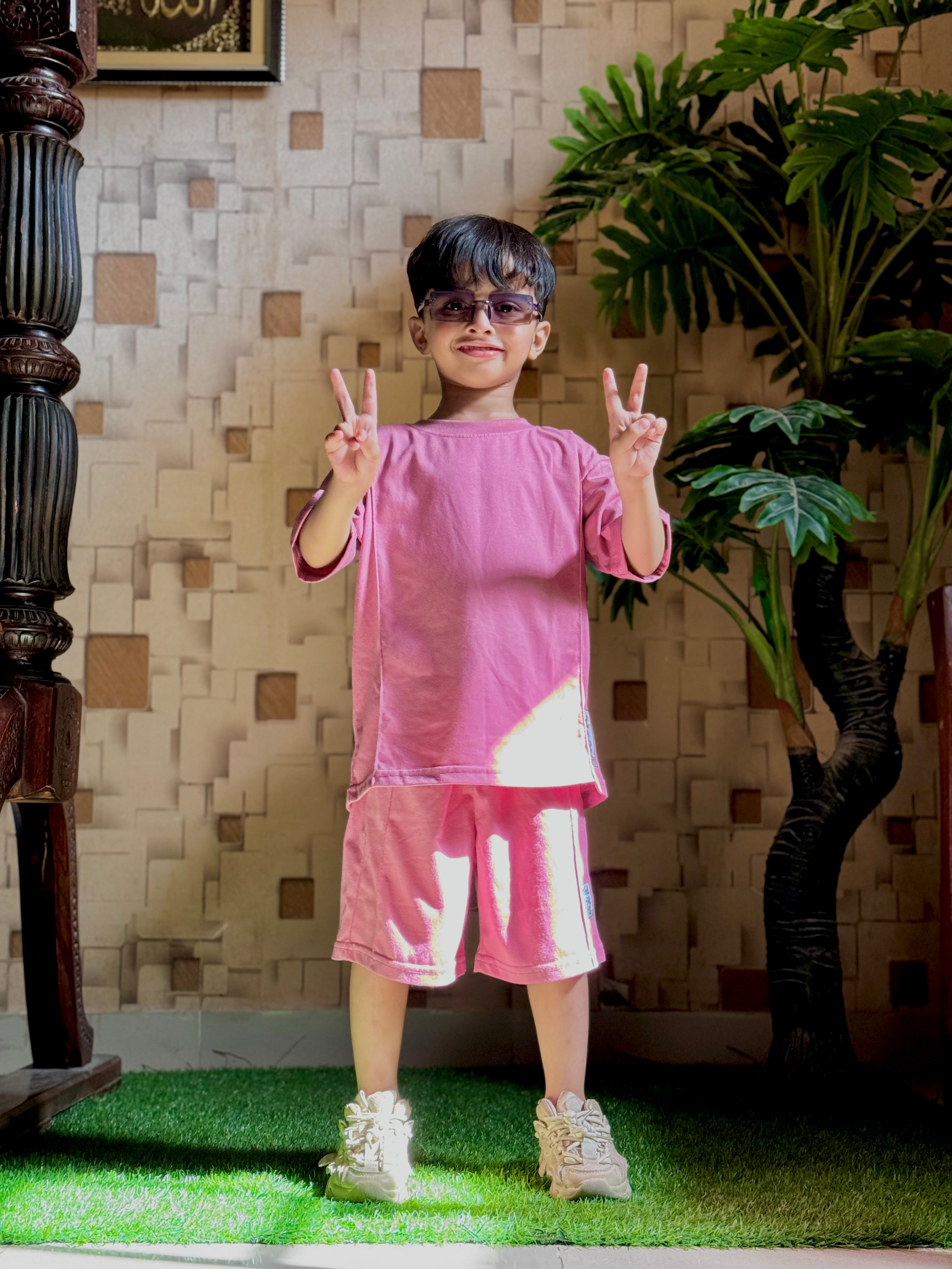 Nifty Basics GIRLS T-Shirt and Shorts Set (Find Your Way) – Pink