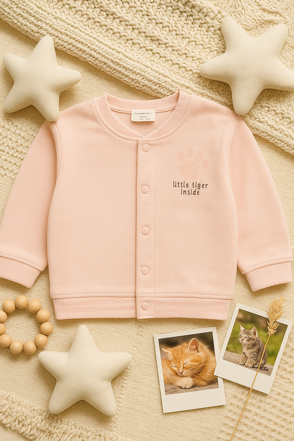 SINSAY-Jacket-Ligh Pink with front buttons