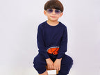 Plush-Premium Basics Casual Wear P/J Set Dark Blue