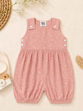 Mini Aura Sleeveless Romper (Snowflakes) – Peach Pink