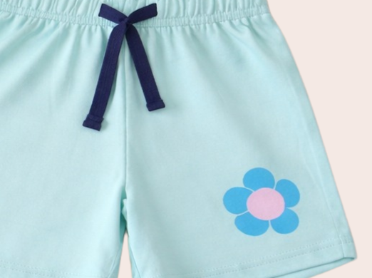 Nifty Basics Girls T-Shirt and Shorts Set (Good Vibes Only) – Mint Green