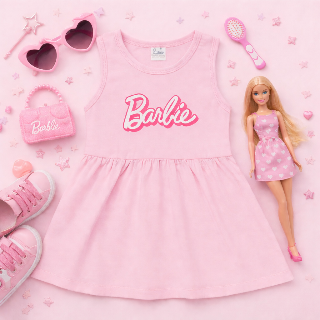 PLUSH-SUMMER DRESS - BARBIE IN PINK