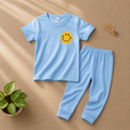 Plush-Premium Basics Casual Wear P/J Set Blue