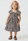 PLUSH-Summer Frock - Black Cheetah Print