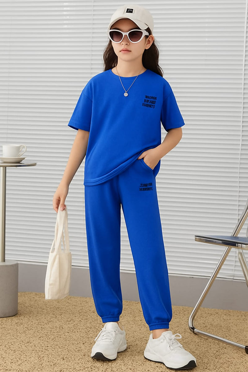 Plush- Don’t Give Up Pajama Set in Blue