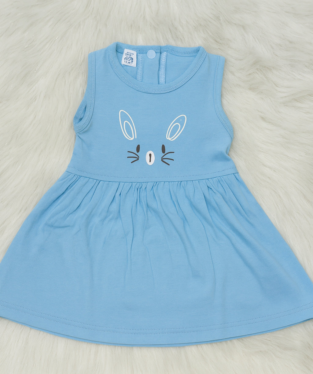PLUSH-SUMMER DRESS - CAT IN BLUE