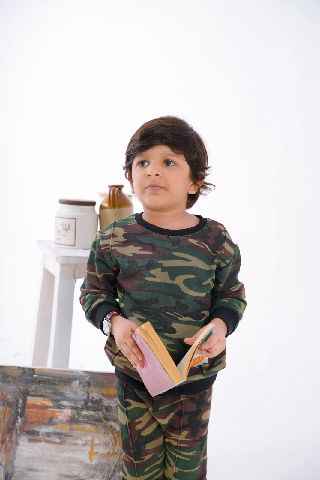 Plush -  Fleece Shirt & Trouser - Camouflage Green