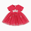 Toddler Girl Cute Princess Fancy Mesh Spliced Dress