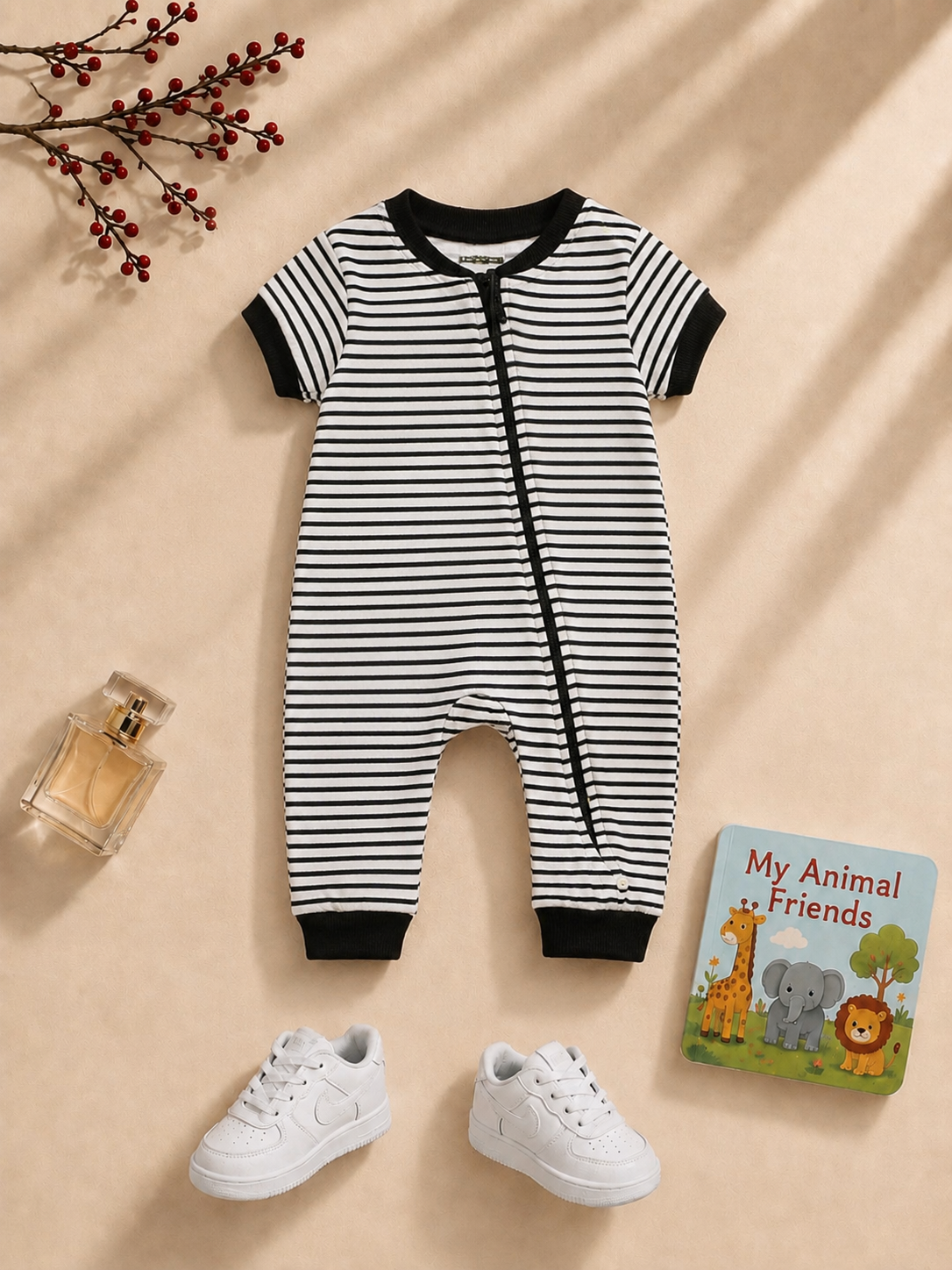 Plush-Zipper Romper