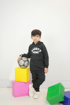 Plush - Hoodied Fleece Shirt & Trouser - Daddys Mini in Black