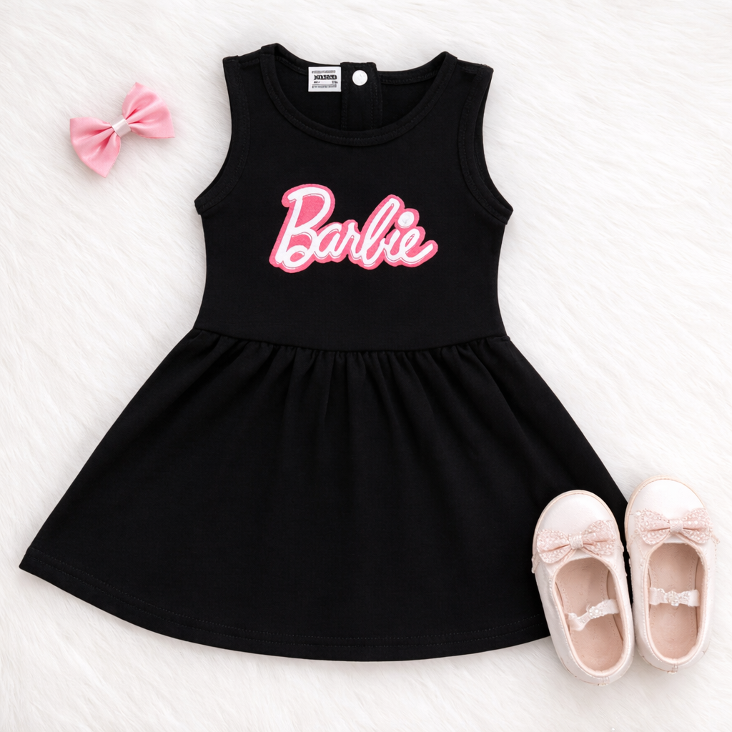 PLUSH-SUMMER DRESS - BARBIE IN BLACK