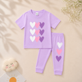 Plush-Premium Basics Casual Wear P/J Set Purple