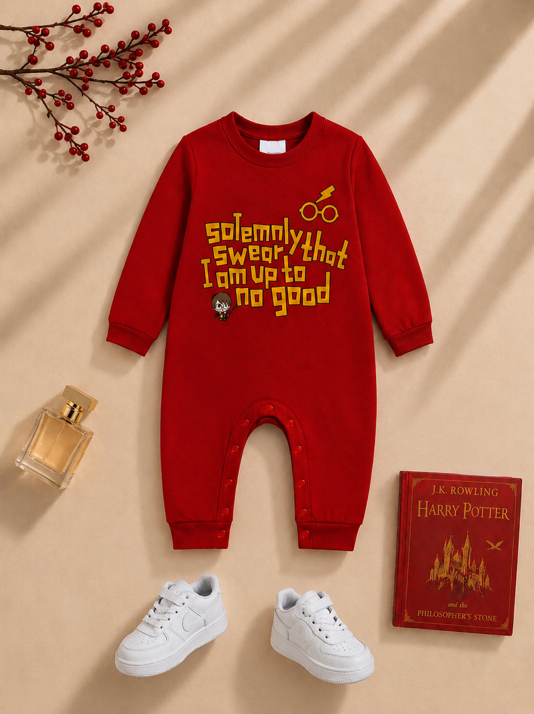 Plush-1PcsPrinted Rompers - Harry Potter - Red