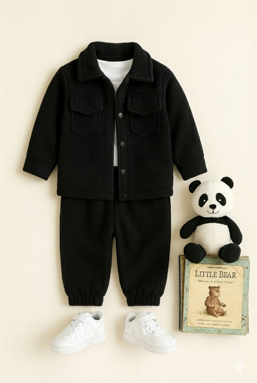 LAMBKIN 3-PIECE KIDS WINTER OUTFIT IN BLACK