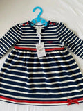 Jasper J Conran Girls baby,s Navy Stripe Dress