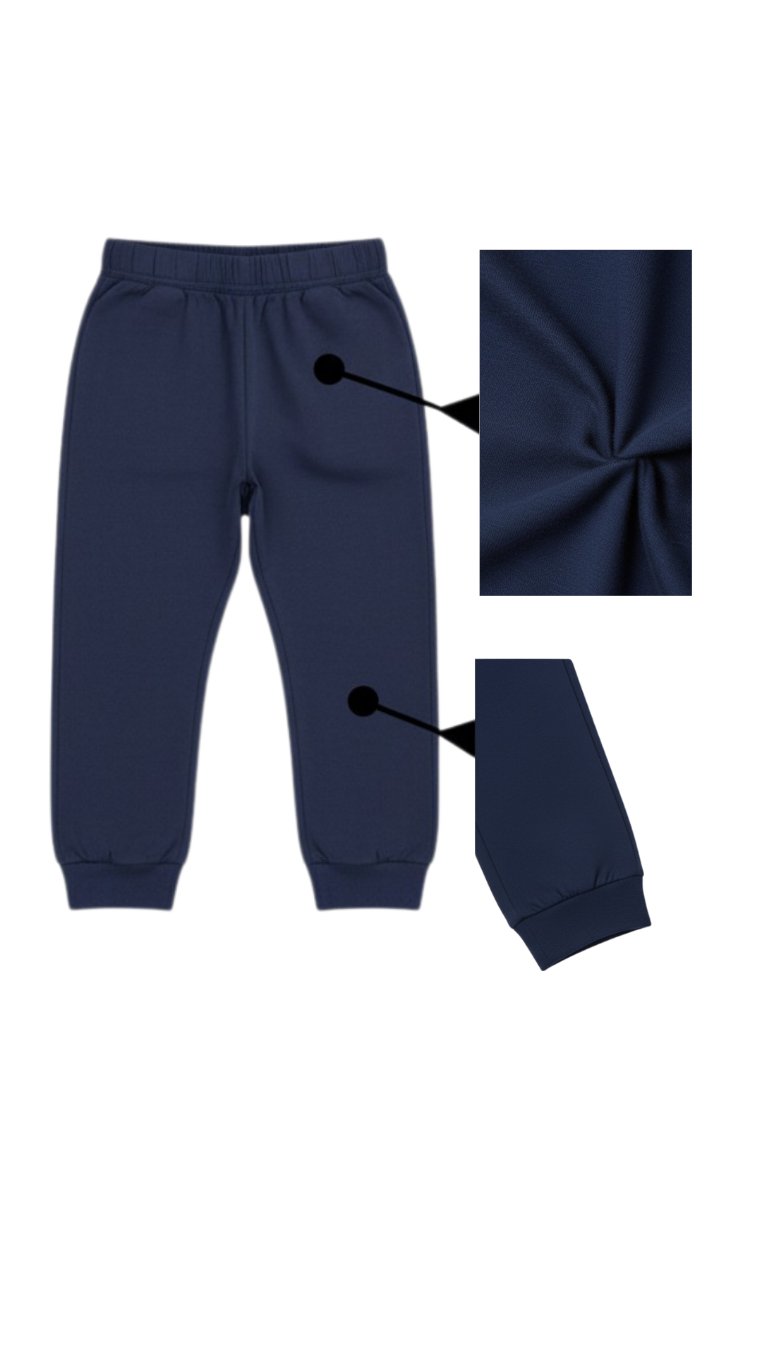 Girls navy blue t-shirt and jogger co-ord set for summer