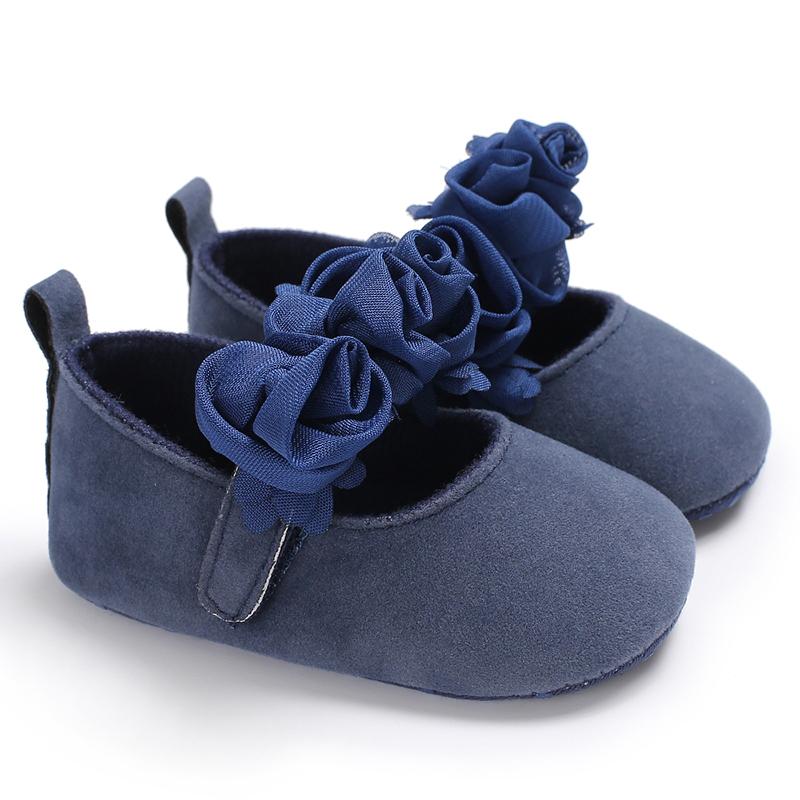 Solid Flower Decor Prewalker for Baby Girl.