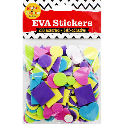 Assorted Adhesive EVA Shapes - Pack Of 200